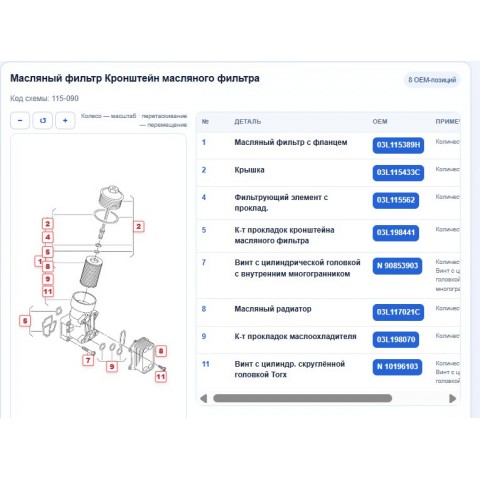 Модуль підбору автозапчастин за VIN-кодом